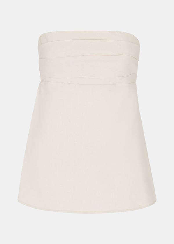 Oatmeal Lula Linen Blend Bandeau Top